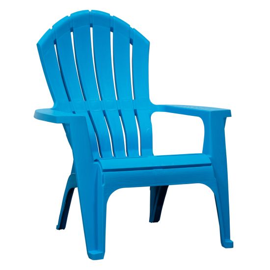 Blue plastic store adirondack chairs